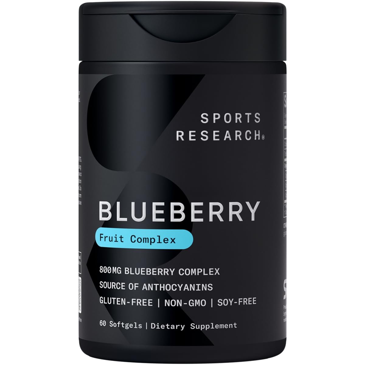 Sports Research Blueberry Capsules - Made from Organic Blueberries with Organic Extra Virgin Olive Oil - Non-GMO & Gluten Free - 60 Liquid Softgels - dailyvitalstore