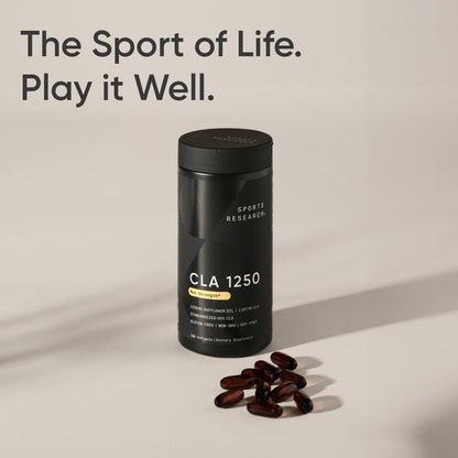 Sports Research CLA - 1250mg with Active Conjugated Linoleic Acid for Men and Women | Non-GMO, Soy & Gluten Free - 95% (180 Softgels)… - dailyvitalstore