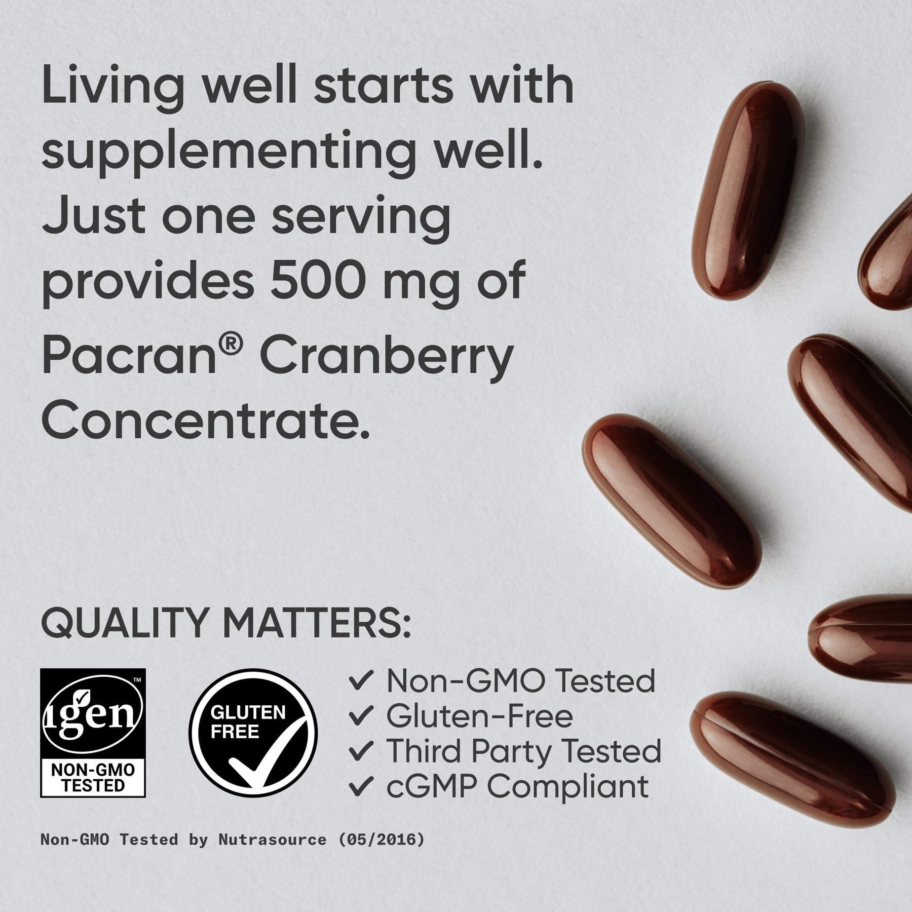 Sports Research® Cranberry Fruit Complex Supplement - Softgels for Urinary Tract Health Support - Made with Pacran®­ & Vitamins C & E - Non-GMO & Gluten Free - 90 Count - dailyvitalstore