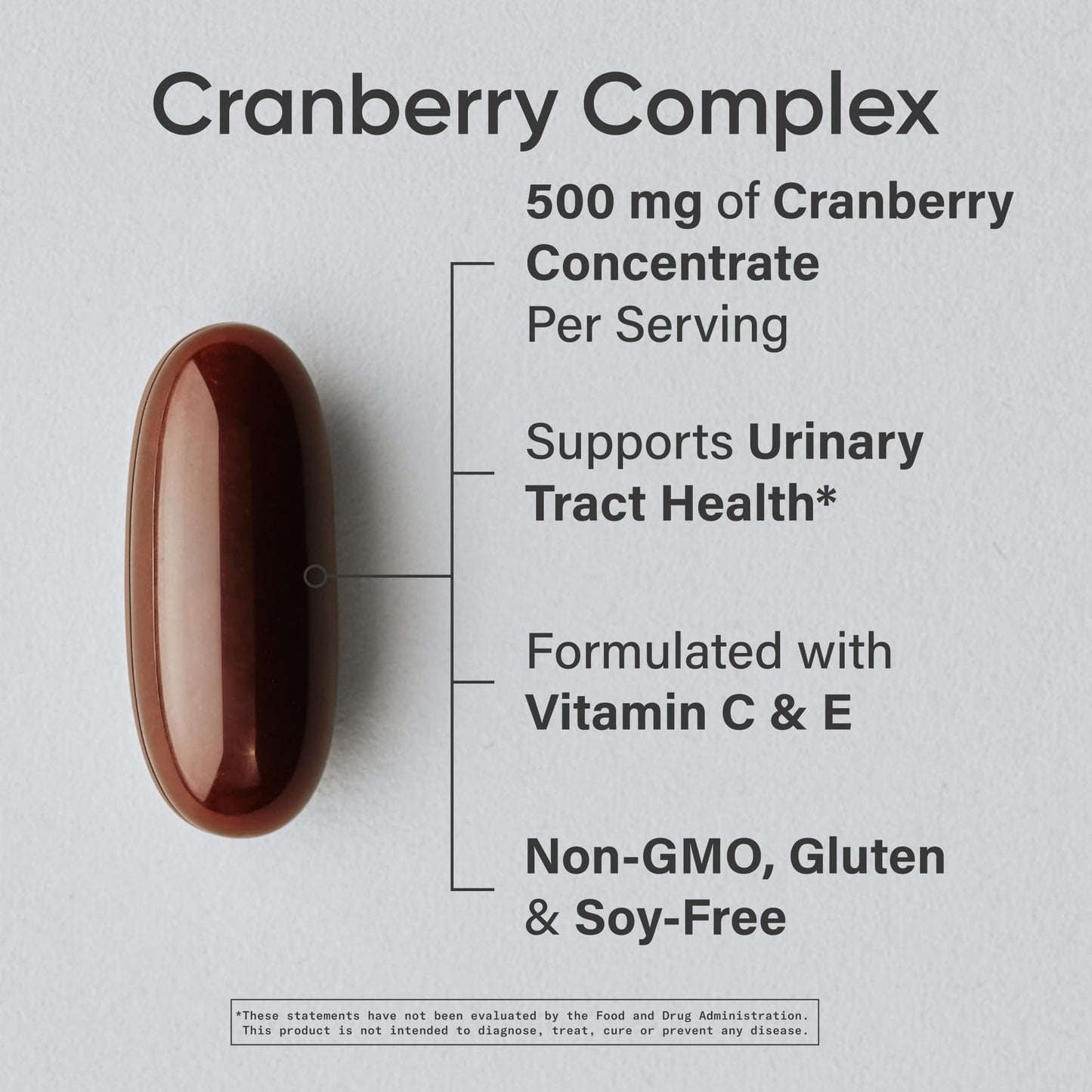 Sports Research® Cranberry Fruit Complex Supplement - Softgels for Urinary Tract Health Support - Made with Pacran®­ & Vitamins C & E - Non-GMO & Gluten Free - 90 Count - dailyvitalstore