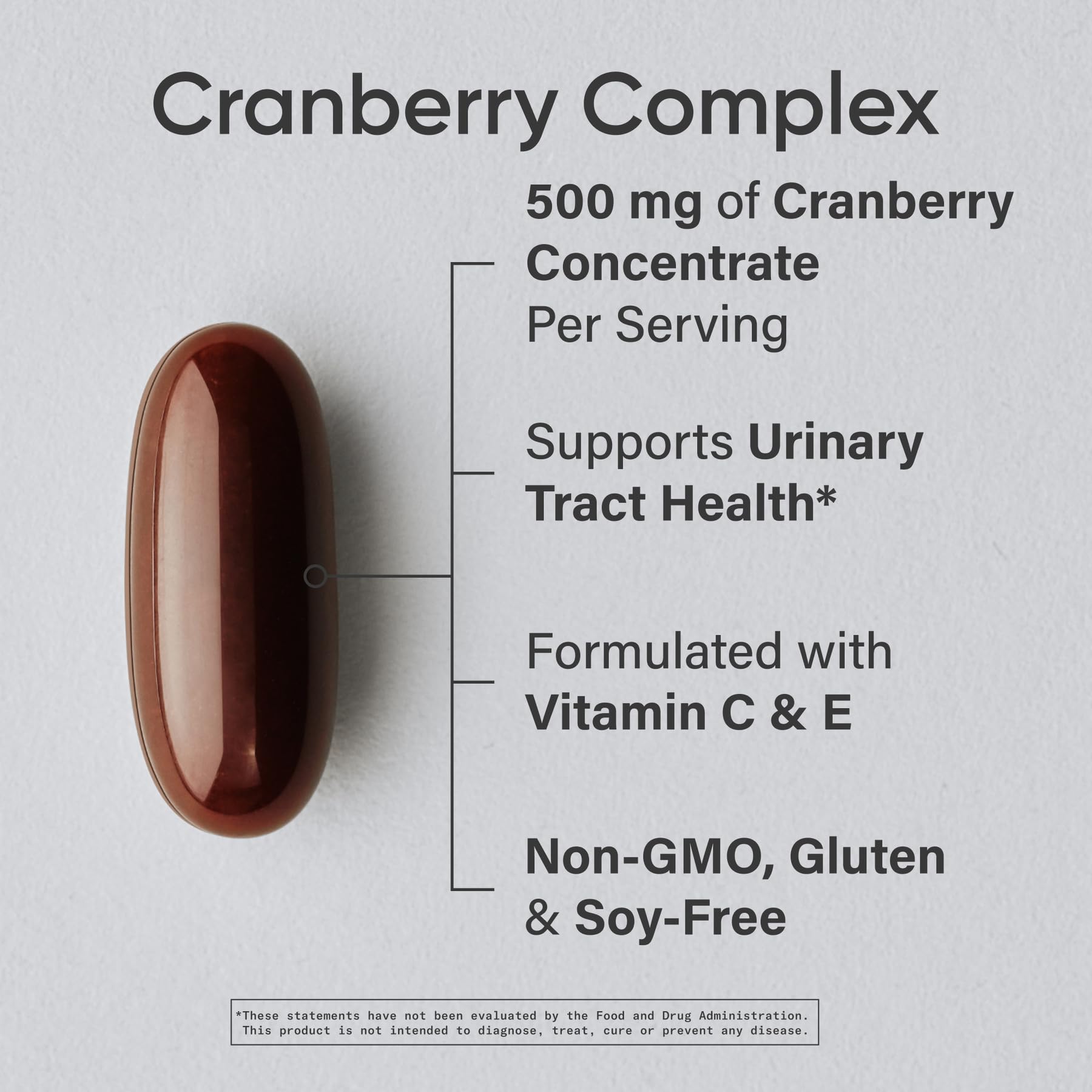 Sports Research® Cranberry Fruit Complex Supplement - Softgels for Urinary Tract Health Support - Made with Pacran®­ & Vitamins C & E - Non-GMO & Gluten Free - 90 Count - dailyvitalstore