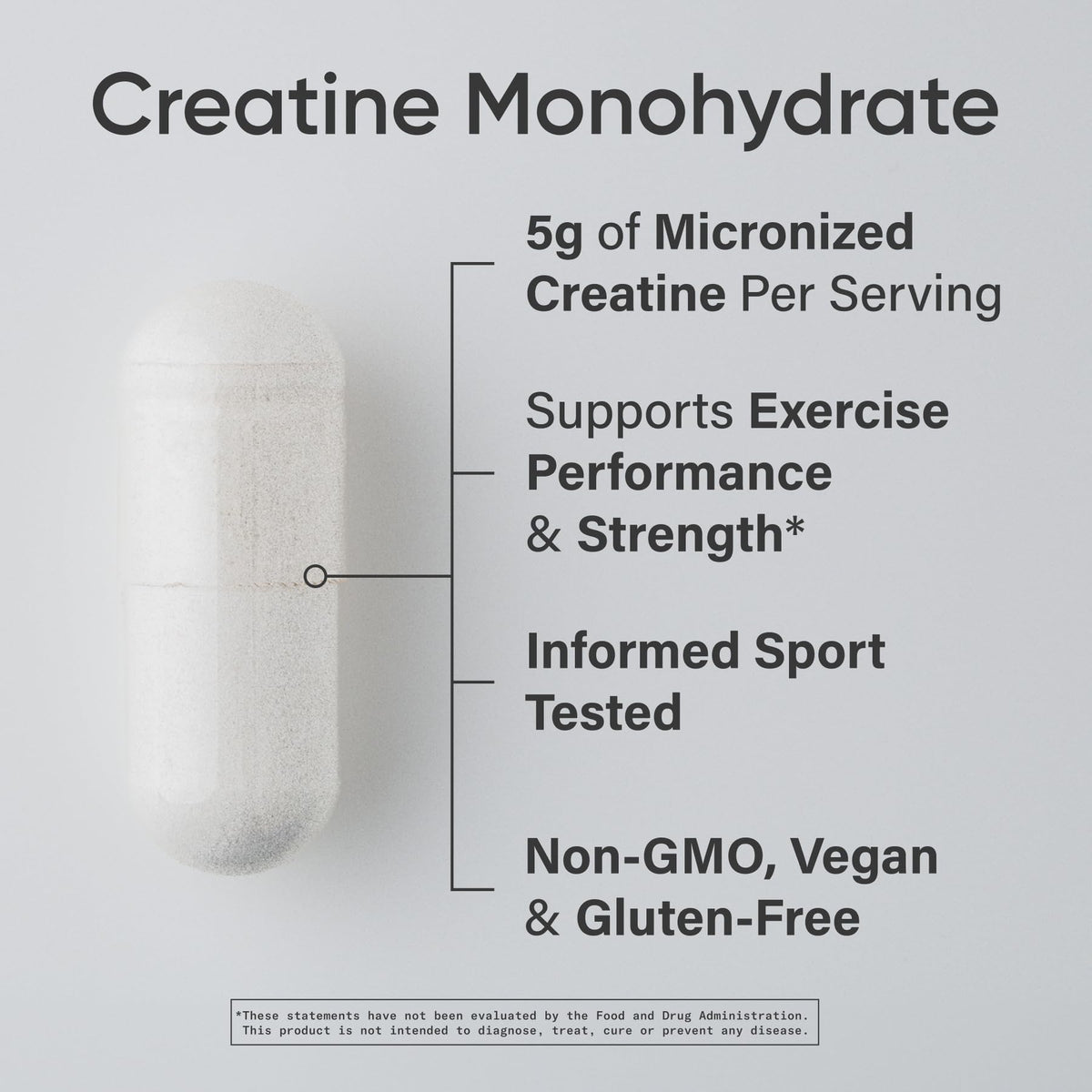 Sports Research® Creatine Monohydrate Capsules - Supports Workout Recovery, Lean Muscle gain, Performance and Strength* - Non-GMO, Vegan Certified - 5g per Servings - 30 Servings - dailyvitalstore