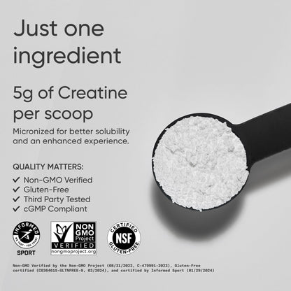 Sports Research Creatine Monohydrate - Gain Lean Muscle, Improve Performance and Strength and Support Workout Recovery - 5 g Micronized Creatine - 10.58 oz - dailyvitalstore