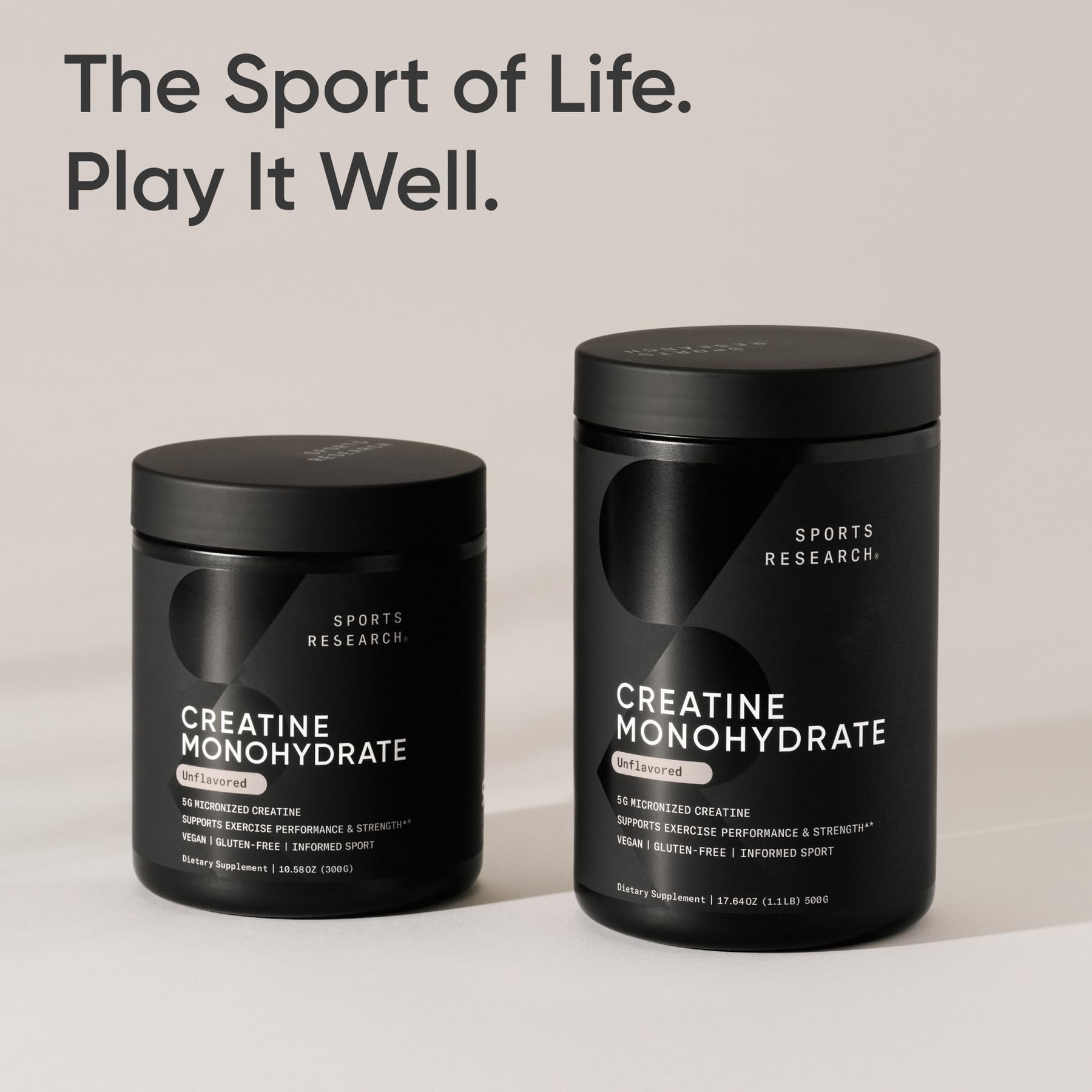 Sports Research Creatine Monohydrate - Gain Lean Muscle, Improve Performance and Strength and Support Workout Recovery - 5 g Micronized Creatine - 10.58 oz - dailyvitalstore