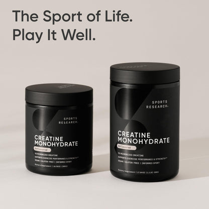 Sports Research Creatine Monohydrate - Gain Lean Muscle, Improve Performance and Strength and Support Workout Recovery - 5 g Micronized Creatine - 10.58 oz - dailyvitalstore