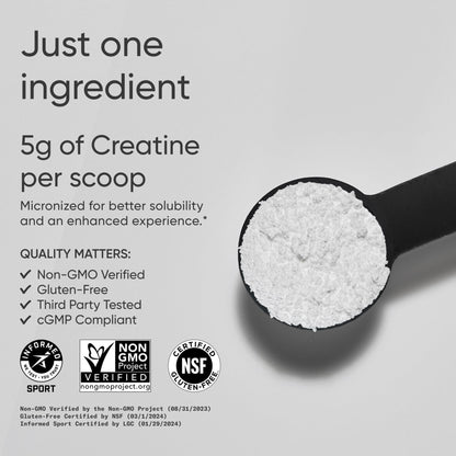 Sports Research Creatine Monohydrate - Gain Lean Muscle, Improve Performance and Strength and Support Workout Recovery* - 5 g Micronized Creatine - 17.64 oz - dailyvitalstore