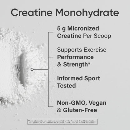 Sports Research Creatine Monohydrate - Gain Lean Muscle, Improve Performance and Strength and Support Workout Recovery* - 5 g Micronized Creatine - 17.64 oz - dailyvitalstore