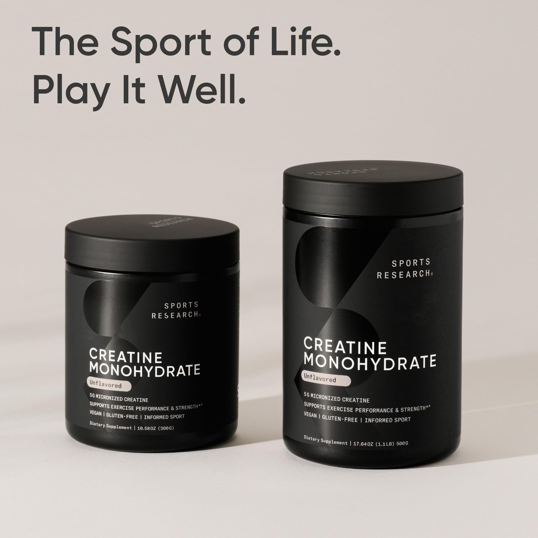 Sports Research Creatine Monohydrate - Gain Lean Muscle, Improve Performance and Strength and Support Workout Recovery* - 5 g Micronized Creatine - 17.64 oz - dailyvitalstore