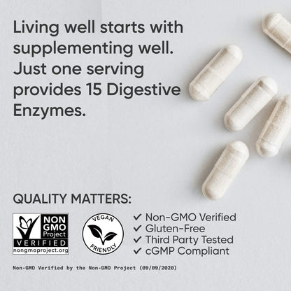 Sports Research Digestive Enzymes with Probiotics & Ginger - Plant Based for Dairy, Protein, Sugar & Carbs - Non-GMO Verified & Vegan Friendly (90 Veggie Capsules) - dailyvitalstore