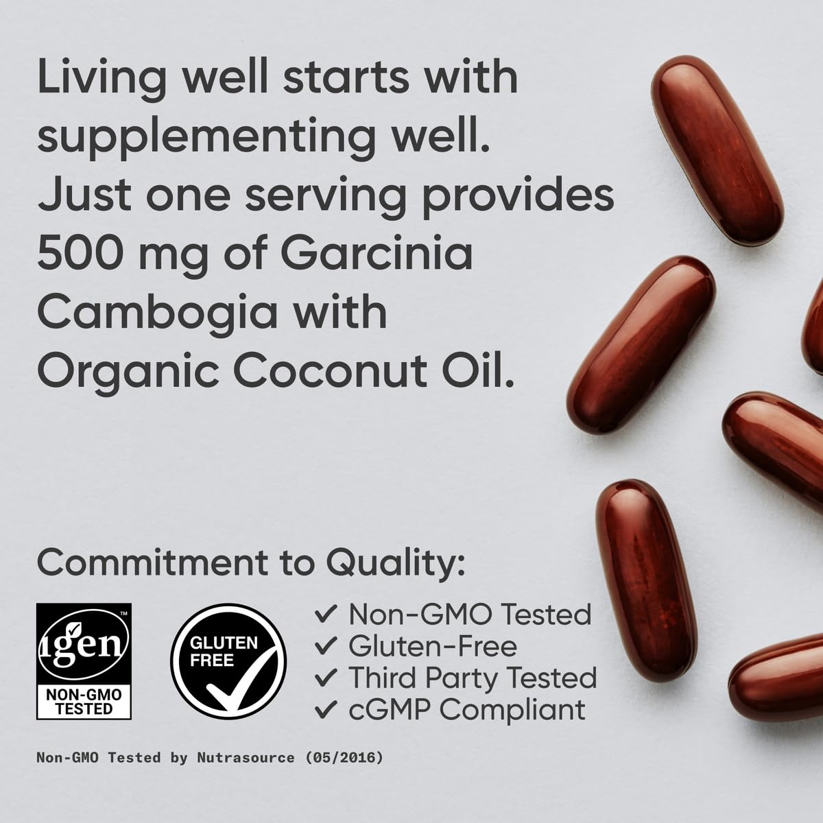 Sports Research Garcinia Cambogia Extract (60% HCA) with Extra Virgin Organic Coconut Oil | Non-GMO, Soy & Gluten Free (90 Liquid Softgels) - dailyvitalstore