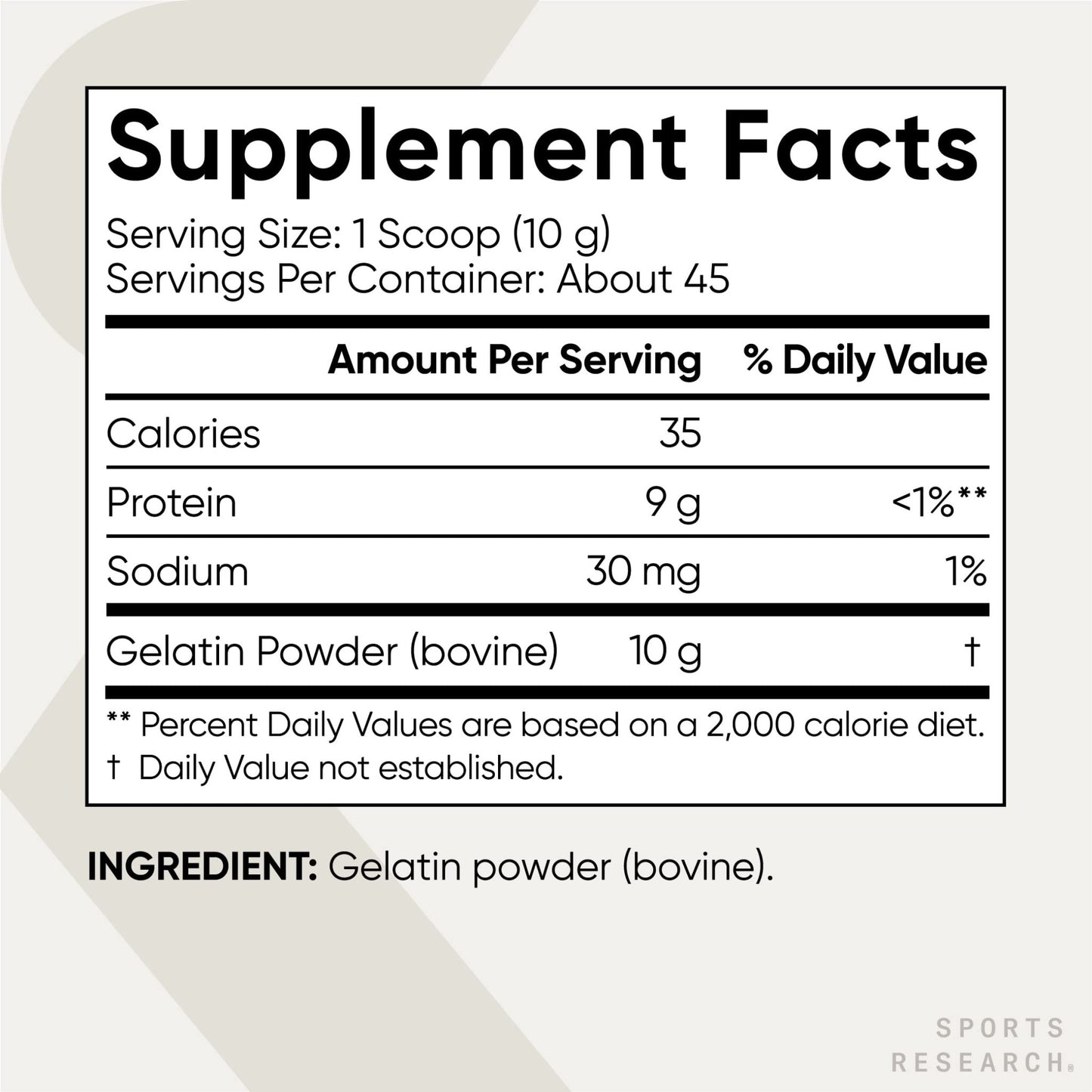 Sports Research Gelatin Collagen Cooking Powder - Sourced from Pasture Raised Cows | Great for Cooking and Baking - Certified Keto Friendly and Non-GMO - dailyvitalstore