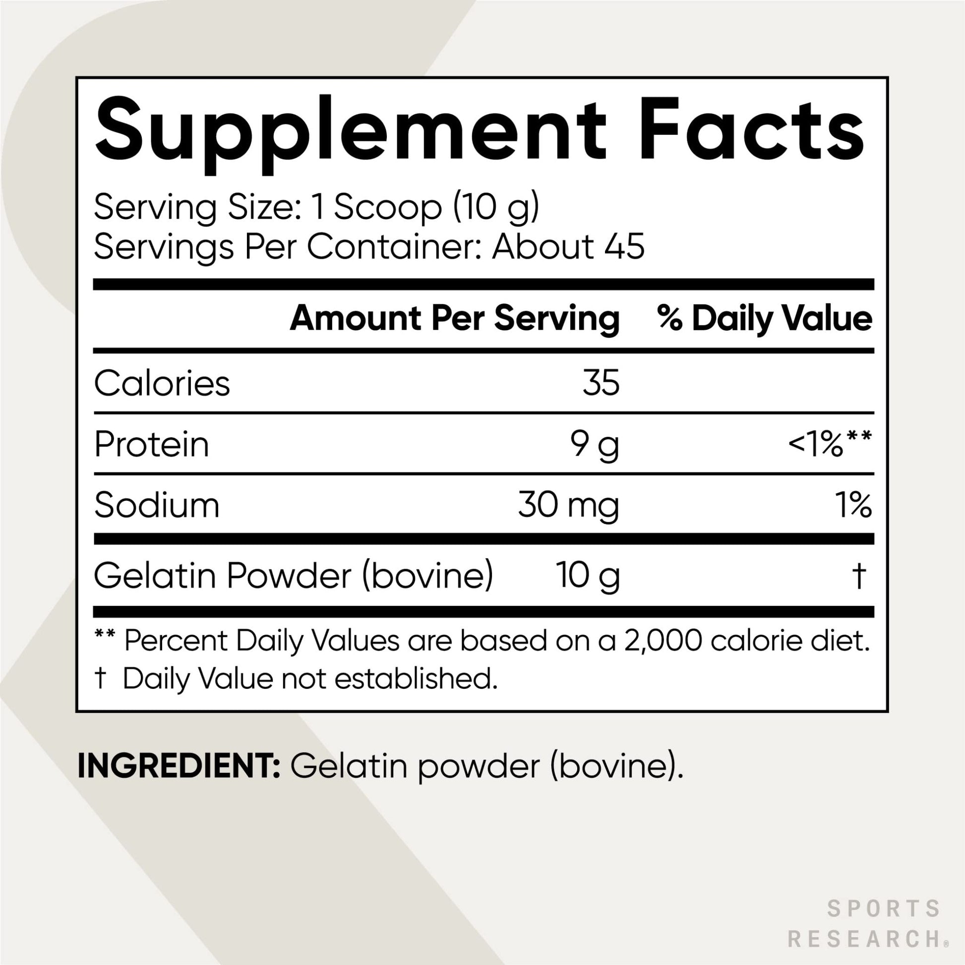 Sports Research Gelatin Collagen Cooking Powder - Sourced from Pasture Raised Cows | Great for Cooking and Baking - Certified Keto Friendly and Non-GMO - dailyvitalstore