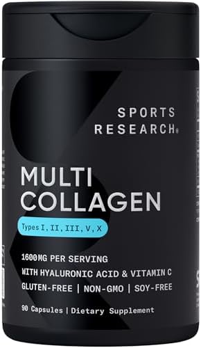 Sports Research® Healthy Hair Essentials - Biotin 10,000mcg with Organic Coconut Oil Vitamin B7 for Healthy Skin and Hair Support + Multi Collagen Pills Peptides with Hyaluronic Acid & Vitamin C - dailyvitalstore