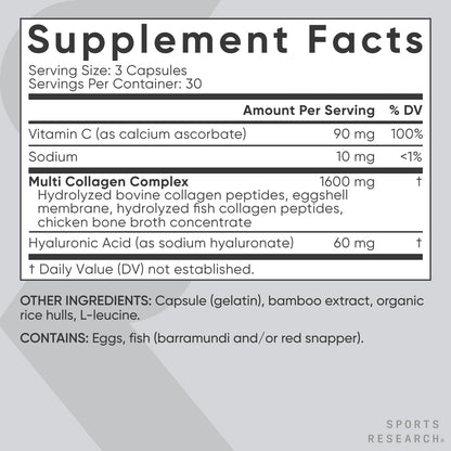 Sports Research® Healthy Hair Essentials - Biotin 10,000mcg with Organic Coconut Oil Vitamin B7 for Healthy Skin and Hair Support + Multi Collagen Pills Peptides with Hyaluronic Acid & Vitamin C - dailyvitalstore