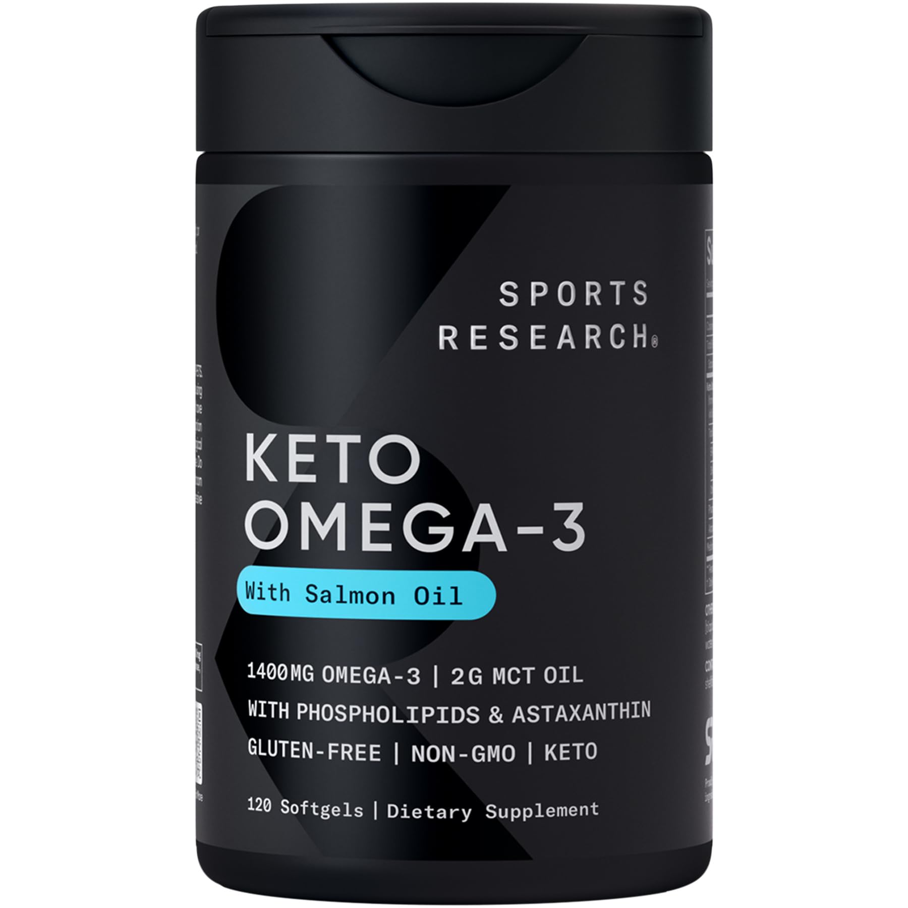 Sports Research Keto Omega Fish Oil with Wild Sockeye Salmon, Antarctic Krill Oil, Astaxanthin & Coconut MCT Oil - 1200mg of EPA & DHA per Serving | Keto Certified & Non-GMO Verified (120 Softgels) - dailyvitalstore