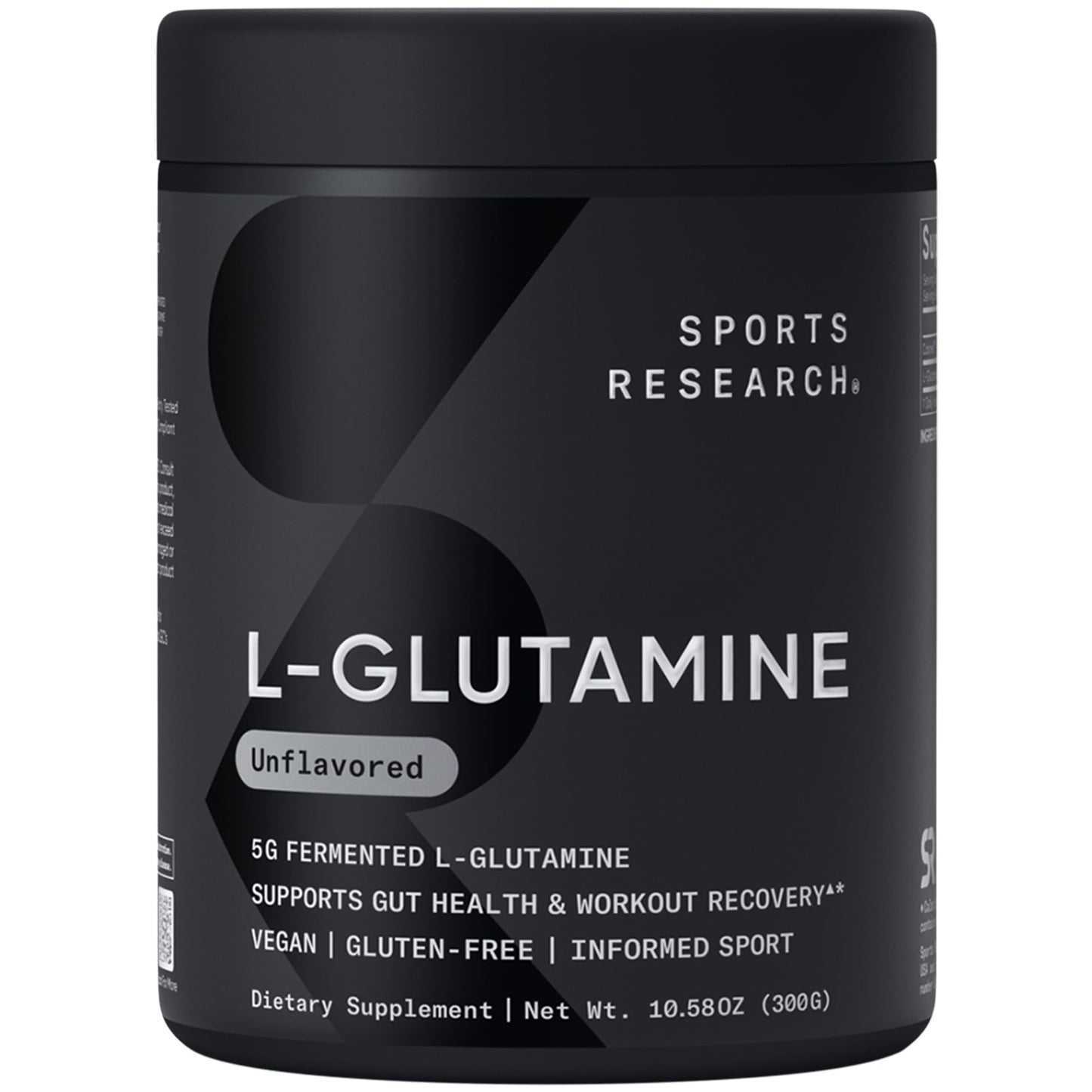 Sports Research L-Glutamine - Workout Recovery, Immune Health & Gut Health Support - 5 G Per Serving - 10.58 Oz - dailyvitalstore