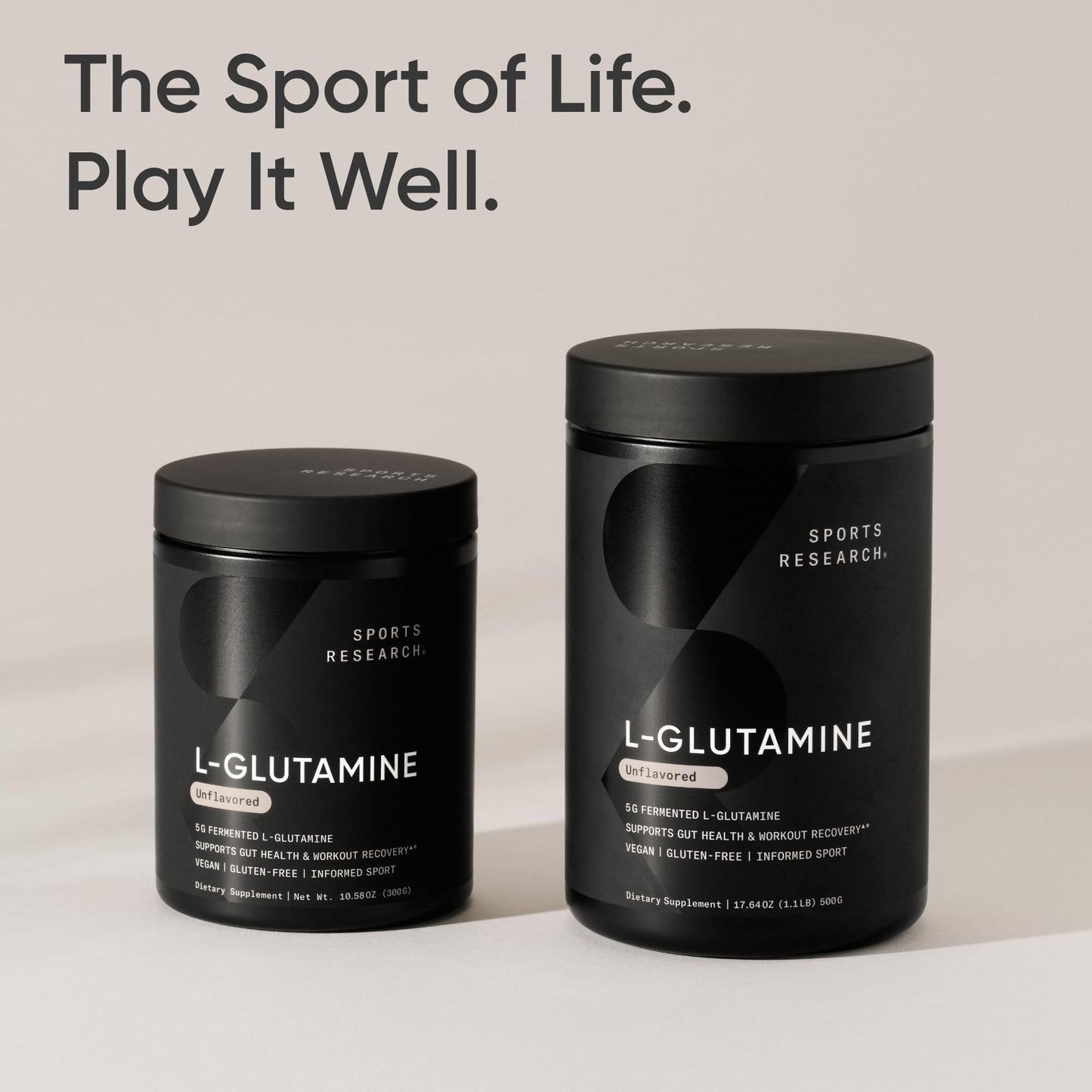 Sports Research L-Glutamine - Workout Recovery, Immune Health & Gut Health Support - 5 G Per Serving - 10.58 Oz - dailyvitalstore