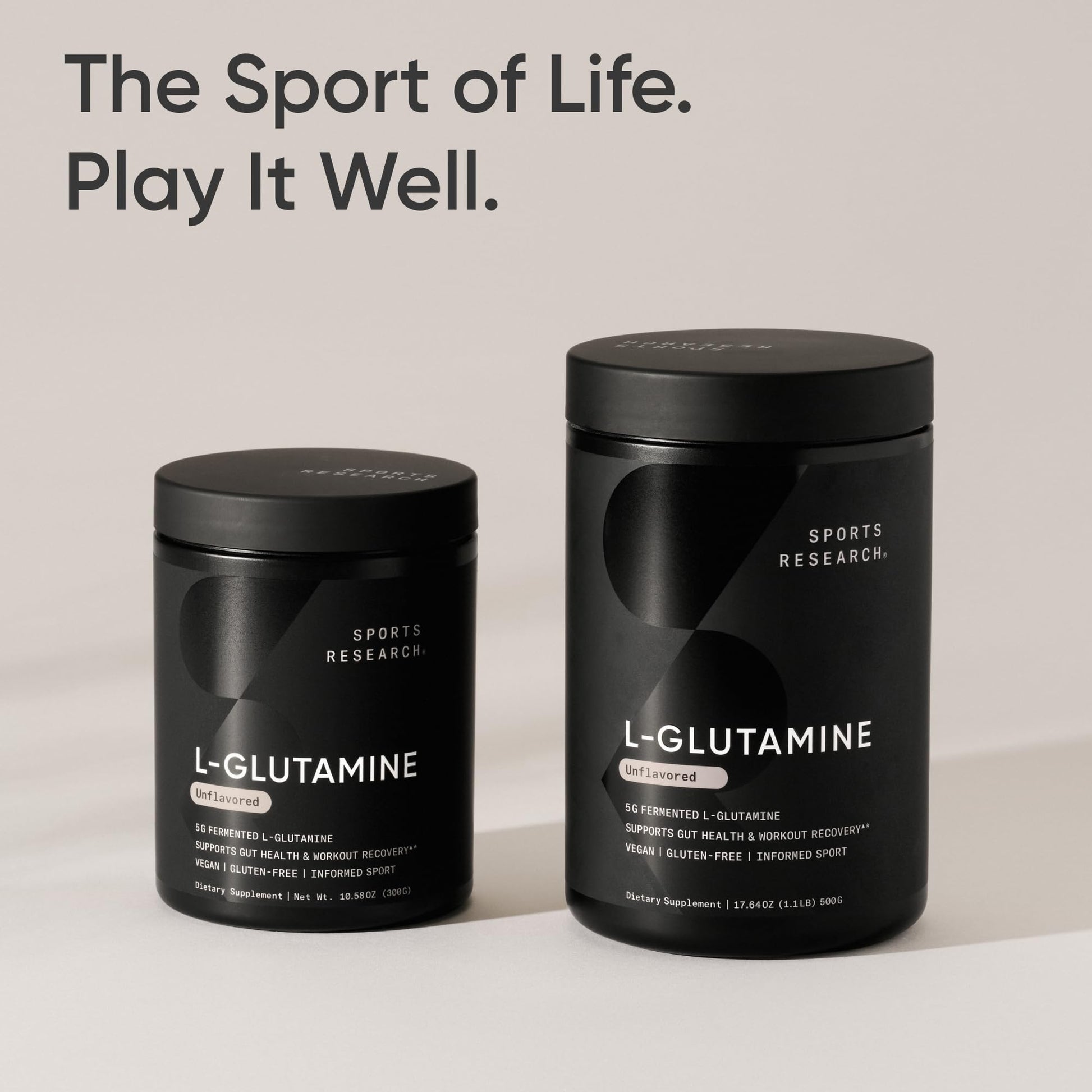 Sports Research L-Glutamine - Workout Recovery, Immune Health & Gut Health Support - 5 G Per Serving - 10.58 Oz - dailyvitalstore