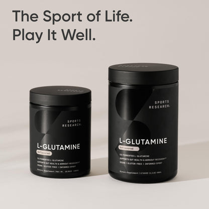 Sports Research L-Glutamine - Workout Recovery, Immune Health & Gut Health Support - 5 G Per Serving - 10.58 Oz - dailyvitalstore