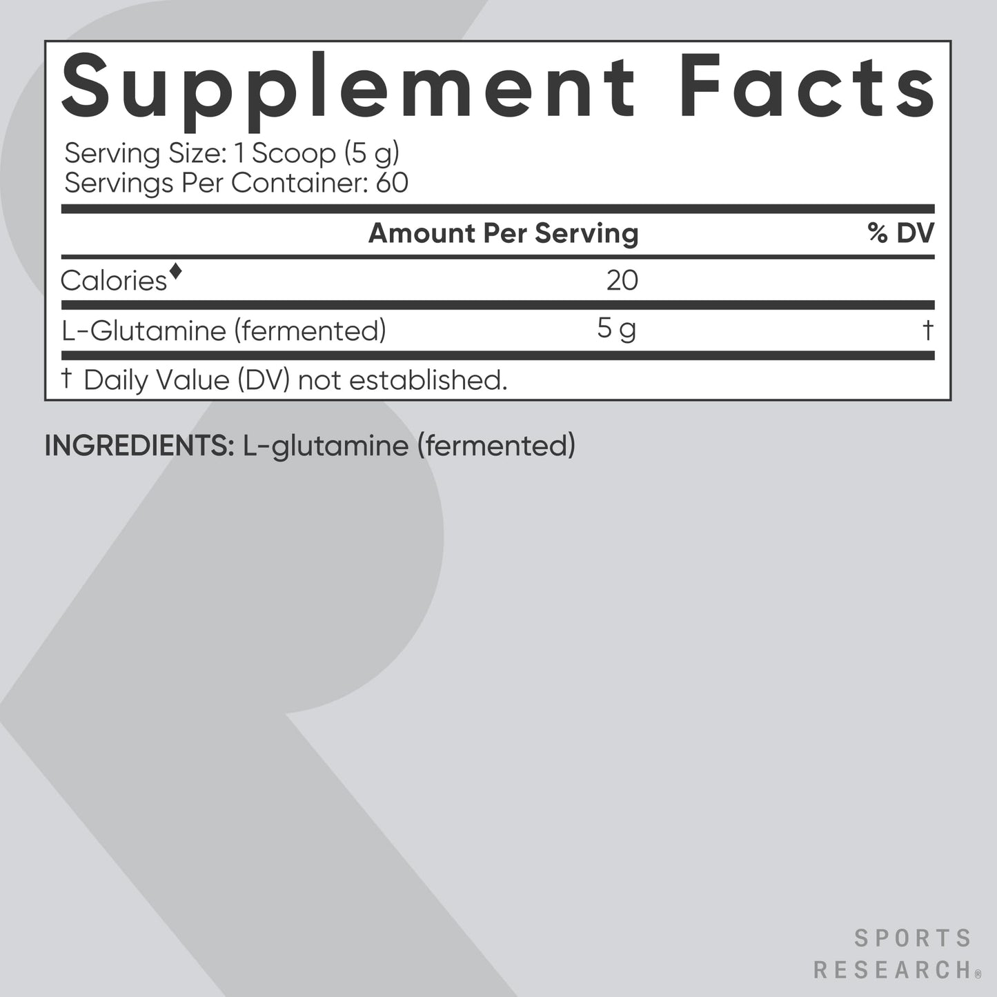 Sports Research L-Glutamine - Workout Recovery, Immune Health & Gut Health Support - 5 G Per Serving - 10.58 Oz - dailyvitalstore