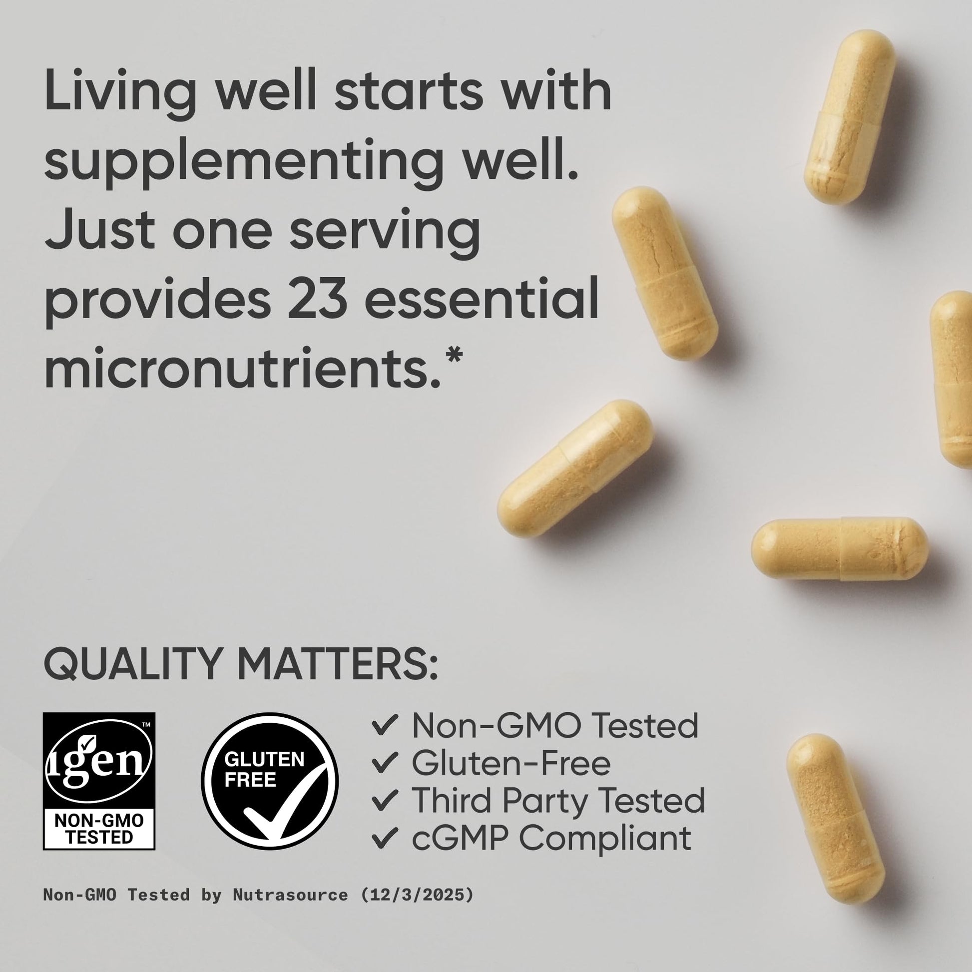 Sports Research® Multivitamin – Advanced Formula - 23 Essential Vitamins & Minerals with CoQ10 & Iodine - Daily Nutrient Support*- Non-GMO Tested & Gluten-Free -60 Veggie Capsules - dailyvitalstore