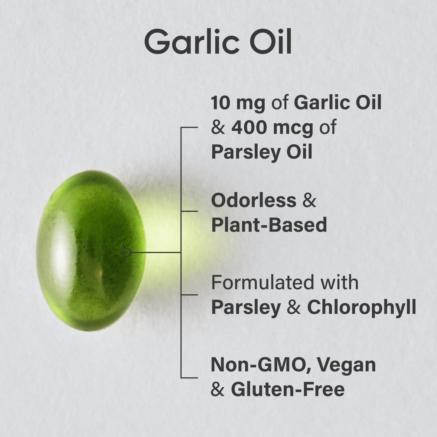 Sports Research® Odorless Garlic Oil Pills with Parsley & Chlorophyll - Vegan Certified · Non-GMO · Gluten Free - 150 Plantgel Capsules - dailyvitalstore