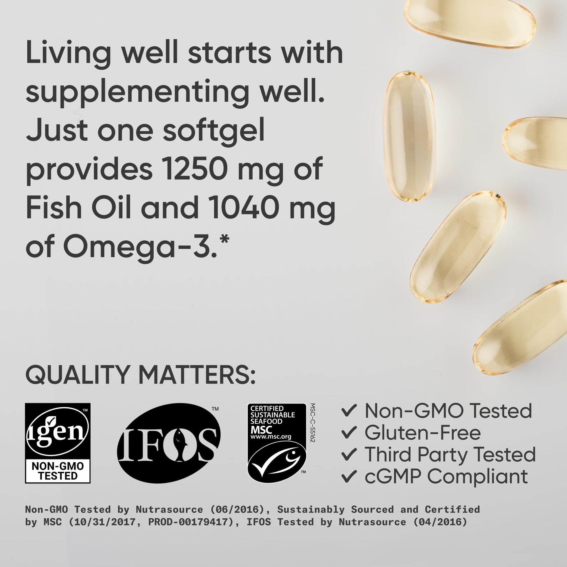 Sports Research® Omega-3 Fish Oil Bundle - Total Omega-3 2200mg (Krill, Salmon & Pollock) + Triple Strength Fish Oil 1250mg - High EPA & DHA Supplement - dailyvitalstore
