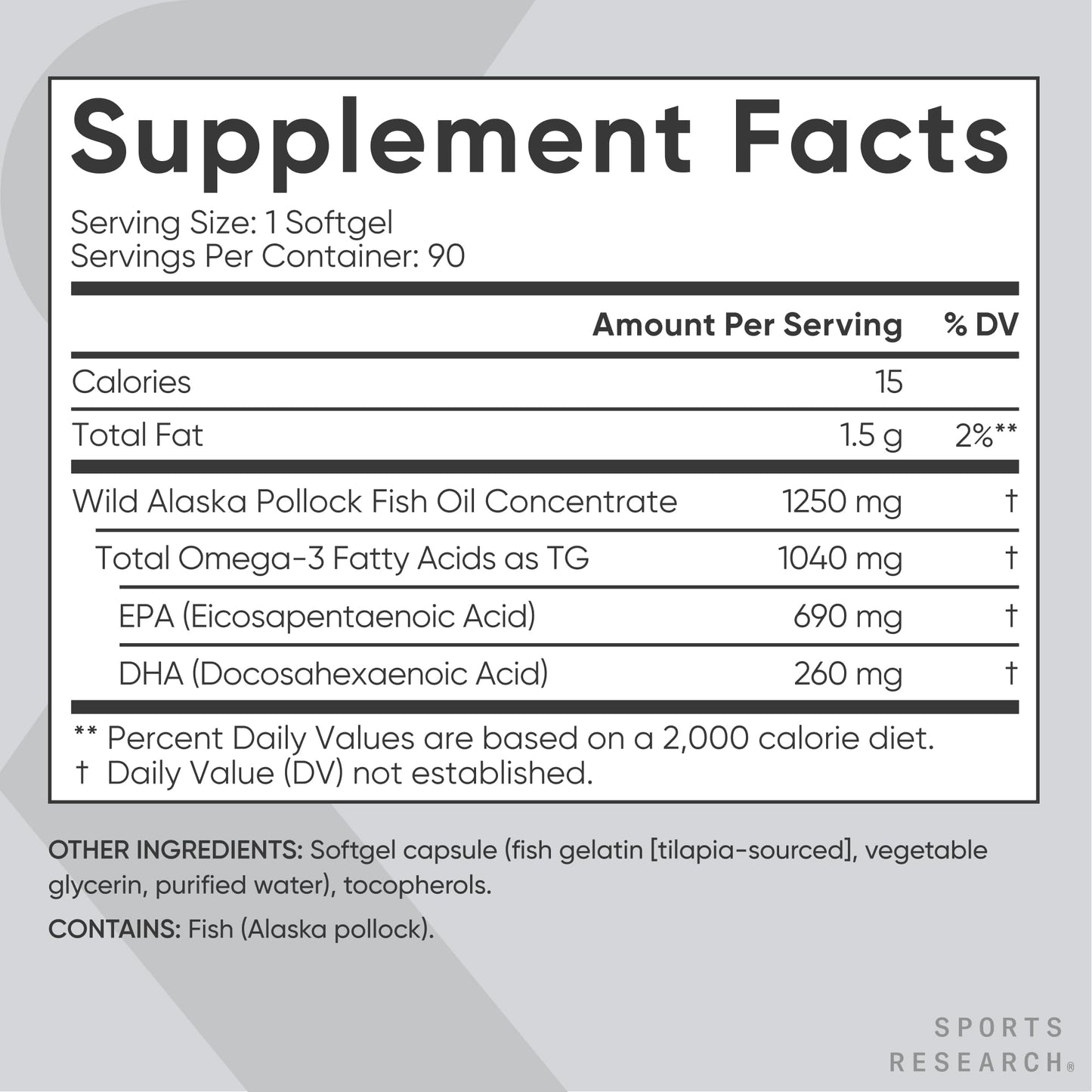 Sports Research® Omega-3 Fish Oil Bundle - Total Omega-3 2200mg (Krill, Salmon & Pollock) + Triple Strength Fish Oil 1250mg - High EPA & DHA Supplement - dailyvitalstore