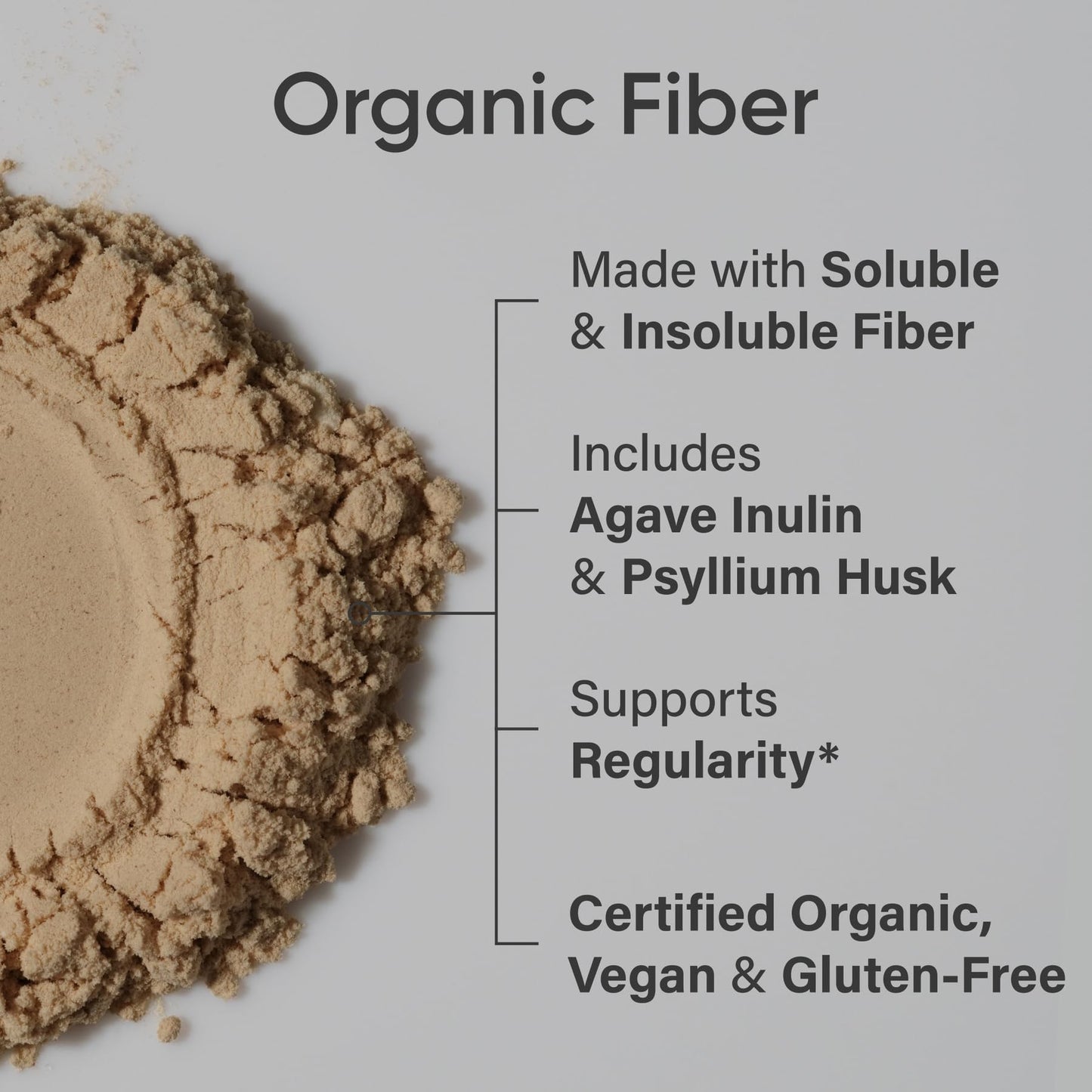 Sports Research® Organic Fiber Unflavored – Organic Fiber Powder - Daily Psyllium Husk and Prebiotic Agave Inulin, Helps Maintain Regularity* with Soluble & Insoluble Fiber - Easy to Mix, 30 Servings - dailyvitalstore