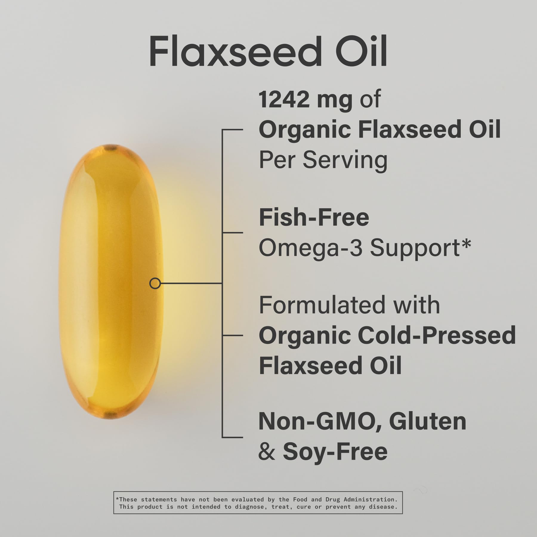 Sports Research Organic Flaxseed Oil Softgels 1242mg - Plant Based Omega 3 Supplement with 720mg ALA for Women & Men - Non-GMO, Soy & Gluten Free (200 Count) - dailyvitalstore