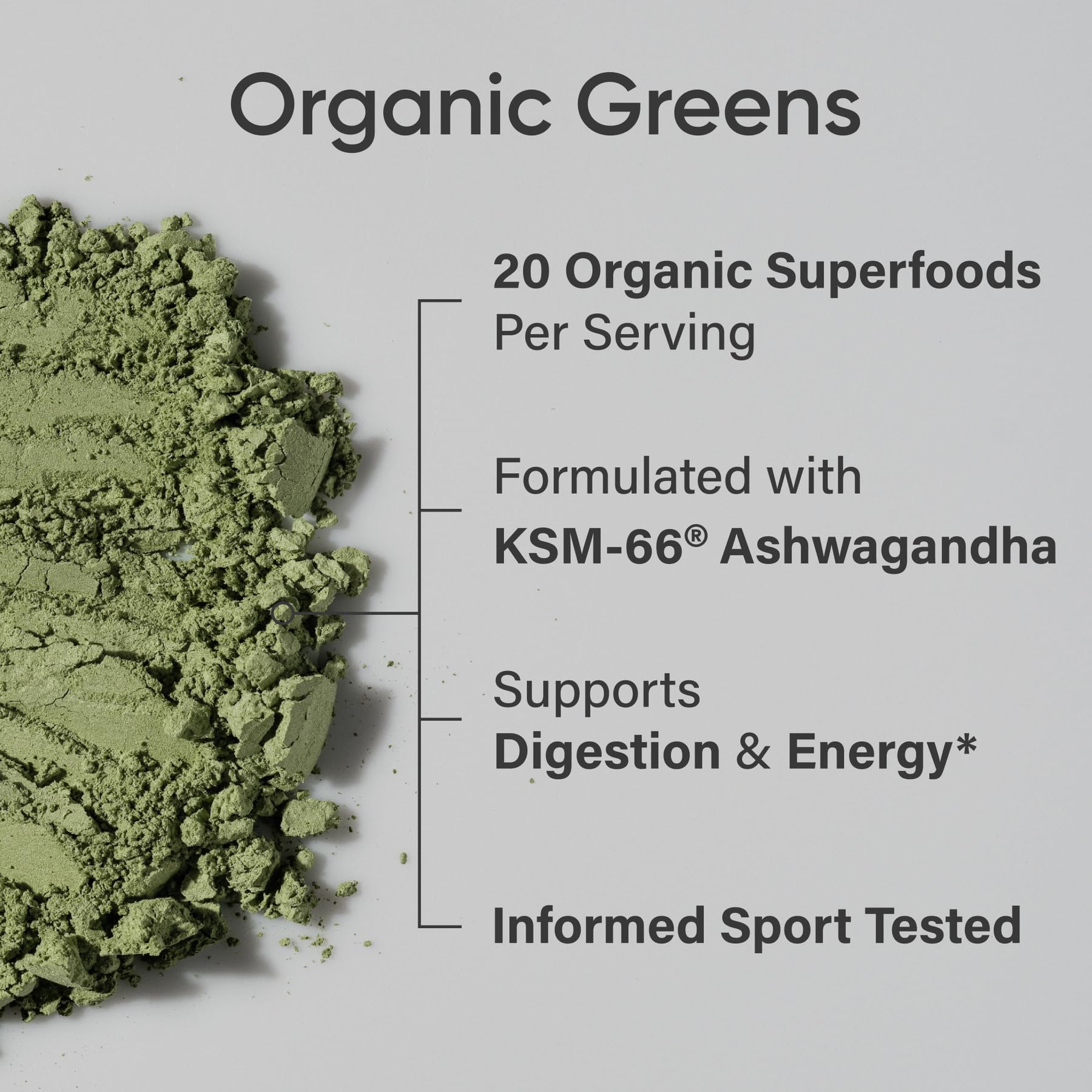 Sports Research® Organic Greens Superfood Powder w/Spirulina & Chlorella, Adaptogens, Enzymes, Probiotics & 8 VIT Bs for Gut & Mood Support* - Vegan, Sugar-Free & Low-Cal Original 20 Servings - dailyvitalstore