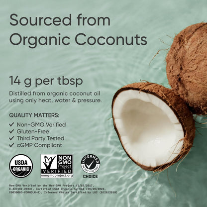 Sports Research Organic MCT Oil - Keto & Vegan MCTs C8, C10, C12 from Coconuts - Fatty Acid Brain & Body Fuel, Non-GMO & Gluten Free - Flavorless Oil, Perfect in Coffee, Tea & Protein Shakes - 32 oz - dailyvitalstore