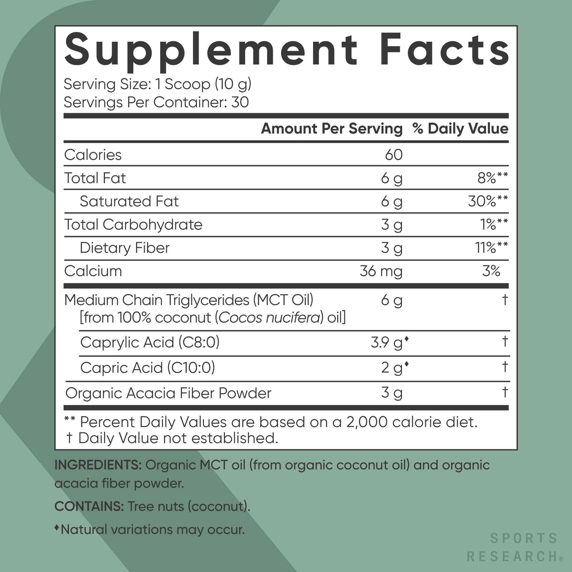 Sports Research Organic MCT Oil Powder - Keto & Vegan MCTs C8, C10 from Coconuts - Fatty Acid Brain & Body Fuel*, Non-GMO & Gluten Free - Unflavored, Perfect in Coffee, Tea & Protein Shakes - 10.6 oz - dailyvitalstore