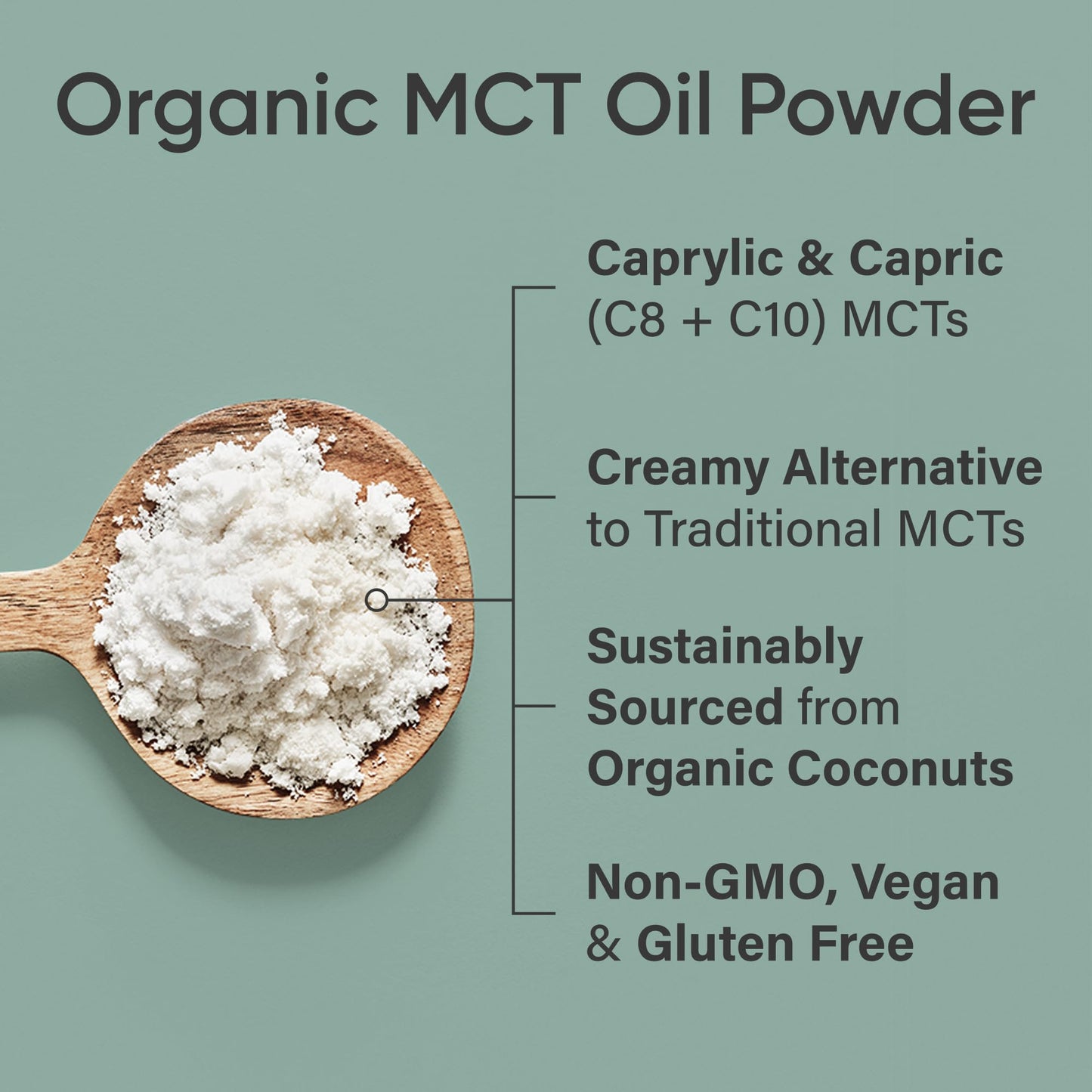 Sports Research Organic MCT Oil Powder - Keto & Vegan MCTs C8, C10 from Coconuts - Fatty Acid Brain & Body Fuel*, Non-GMO & Gluten Free - Unflavored, Perfect in Coffee, Tea & Protein Shakes - 10.6 oz - dailyvitalstore