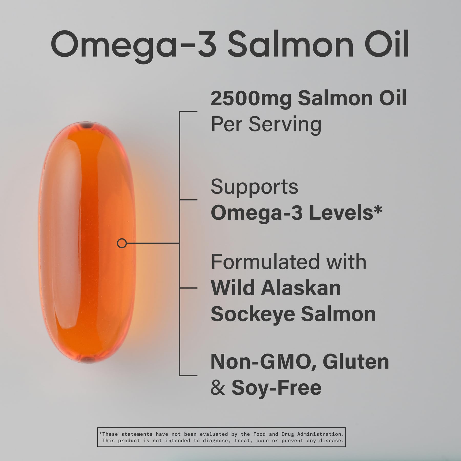 Sports Research® Salmon Oil - Single-Source Wild Alaskan Sockeye | 2500 mg per Serving w/EPA & DHA Fatty Acids | MSC Certified - 180 Count Softgels - dailyvitalstore