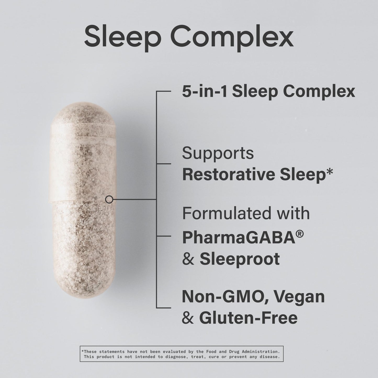 Sports Research® Sleep Complex- Melatonin-Free Vegan Capsules - with Valerian Root, GABA, L-Theanine, Magnesium & 5-HTP - 30 Servings - dailyvitalstore