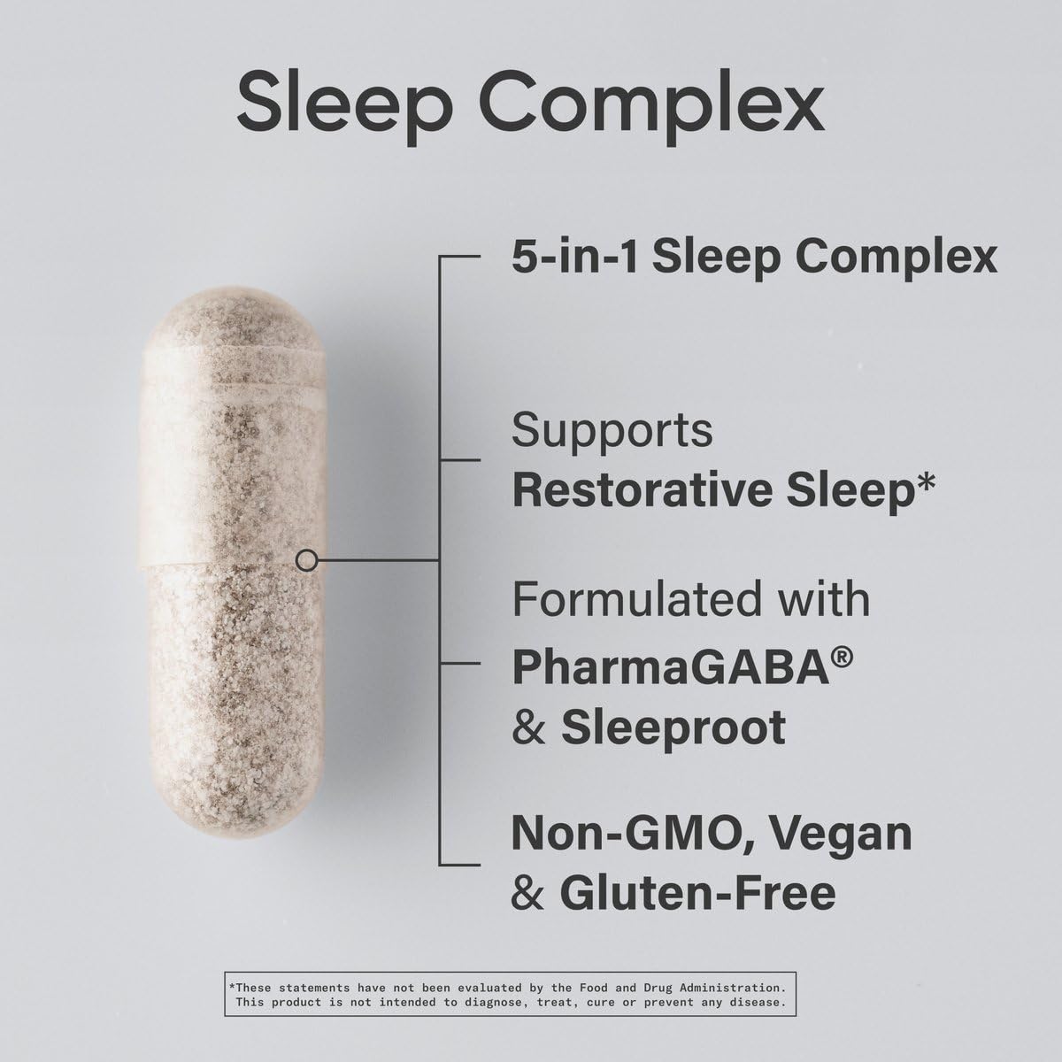 Sports Research® Sleep Complex- Melatonin-Free Vegan Capsules - with Valerian Root, GABA, L-Theanine, Magnesium & 5-HTP - 30 Servings - dailyvitalstore