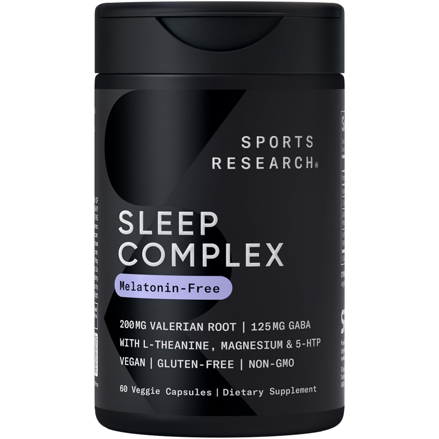 Sports Research® Sleep Complex- Melatonin-Free Vegan Capsules - with Valerian Root, GABA, L-Theanine, Magnesium & 5-HTP - 30 Servings - dailyvitalstore