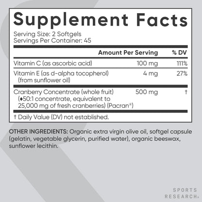 Sports Research® Supplements for Women Pack - Women's Probiotics with Prebiotics 65 Billion CFU (30 Capsules) and Cranberry Fruit Complex Supplement (90 Softgels) - dailyvitalstore