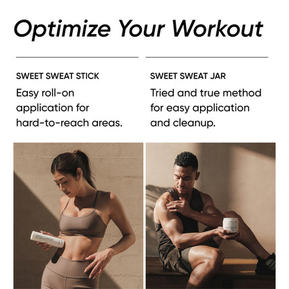 Sports Research Sweet Sweat Coconut Workout Enhancer Gel - Maximize Your Exercise & Sweat Faster - 13.5oz Jar - dailyvitalstore