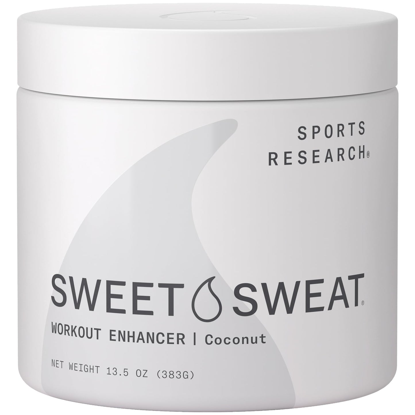 Sports Research Sweet Sweat Coconut Workout Enhancer Gel - Maximize Your Exercise & Sweat Faster - 13.5oz Jar - dailyvitalstore