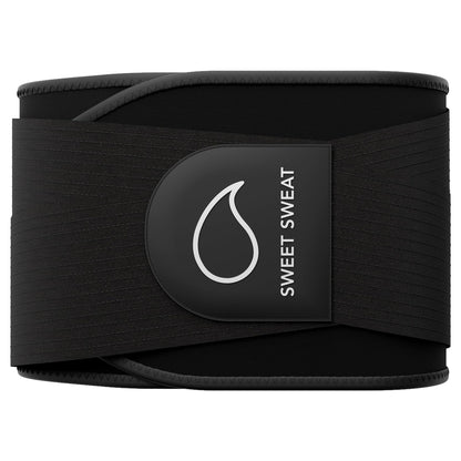 Sports Research Sweet Sweat Pro Series Waist Trimmer - Premium Sweat Enahancing Fitness Belt w/Adjustable Straps for Back Support & Tighter Cinch - Black, (Medium/Large) - dailyvitalstore