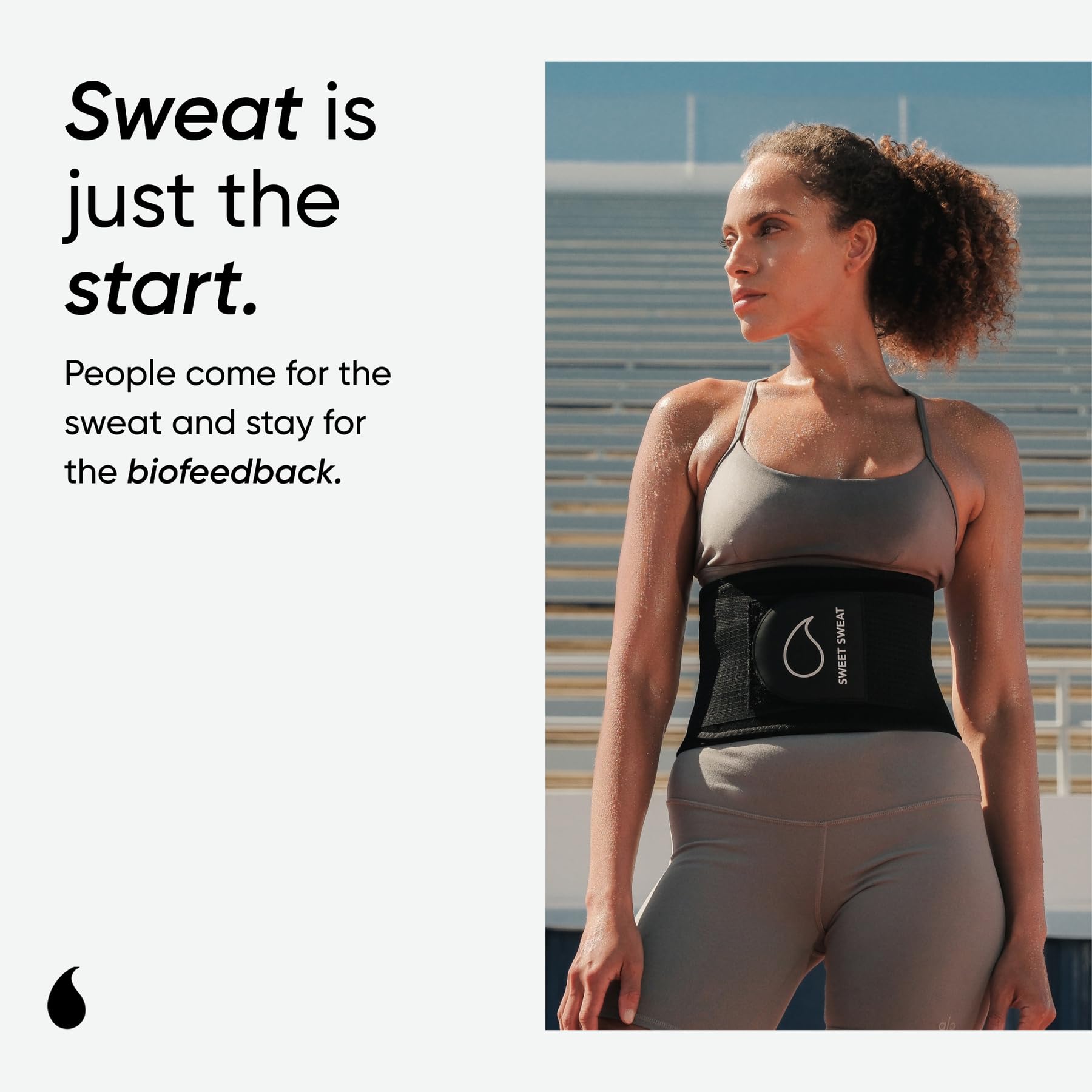 Sports Research Sweet Sweat Pro Series Waist Trimmer - Premium Sweat Enahancing Fitness Belt w/Adjustable Straps for Back Support & Tighter Cinch - Black, (Medium/Large) - dailyvitalstore