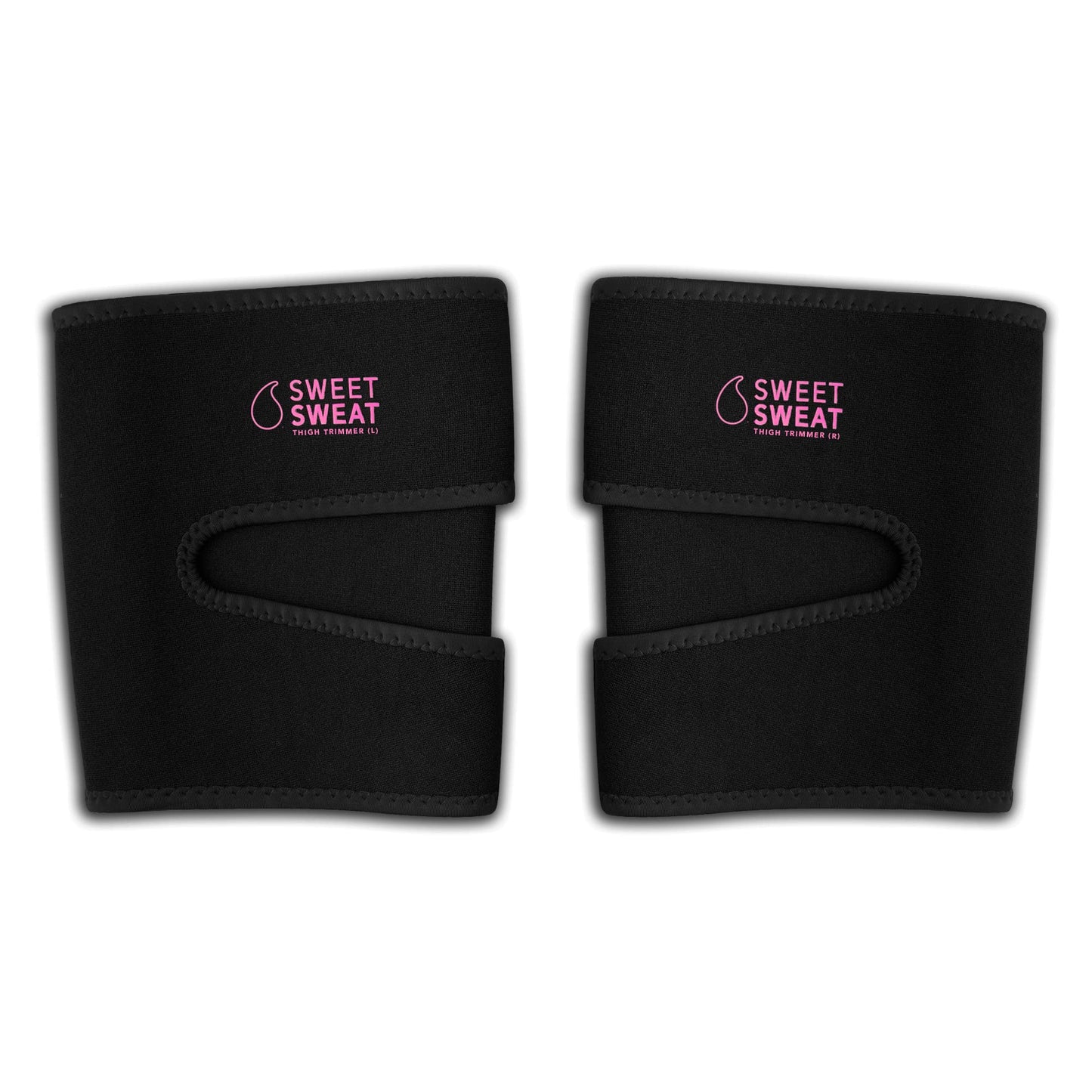 Sports Research Sweet Sweat Thigh Trimmers for Men & Women Increases Sweat & Activity to the Thighs during Exercise (Pink Logo, Medium) - dailyvitalstore