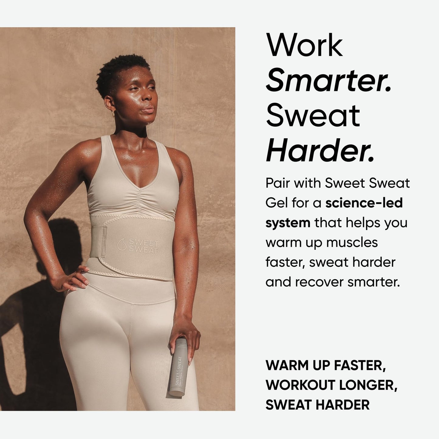 Sports Research Sweet Sweat Toned Waist Trimmer for Women and Men | Premium Waist Trainer Belt to 'Tone' your Stomach Area (Quartz, Small) - dailyvitalstore