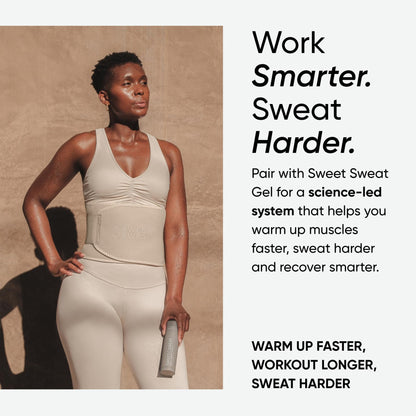 Sports Research Sweet Sweat Toned Waist Trimmer for Women and Men | Premium Waist Trainer Belt to 'Tone' your Stomach Area (Quartz, Small) - dailyvitalstore