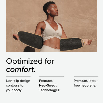 Sports Research Sweet Sweat Toned Waist Trimmer for Women and Men | Premium Waist Trainer Belt to 'Tone' your Stomach Area (Quartz, Small) - dailyvitalstore