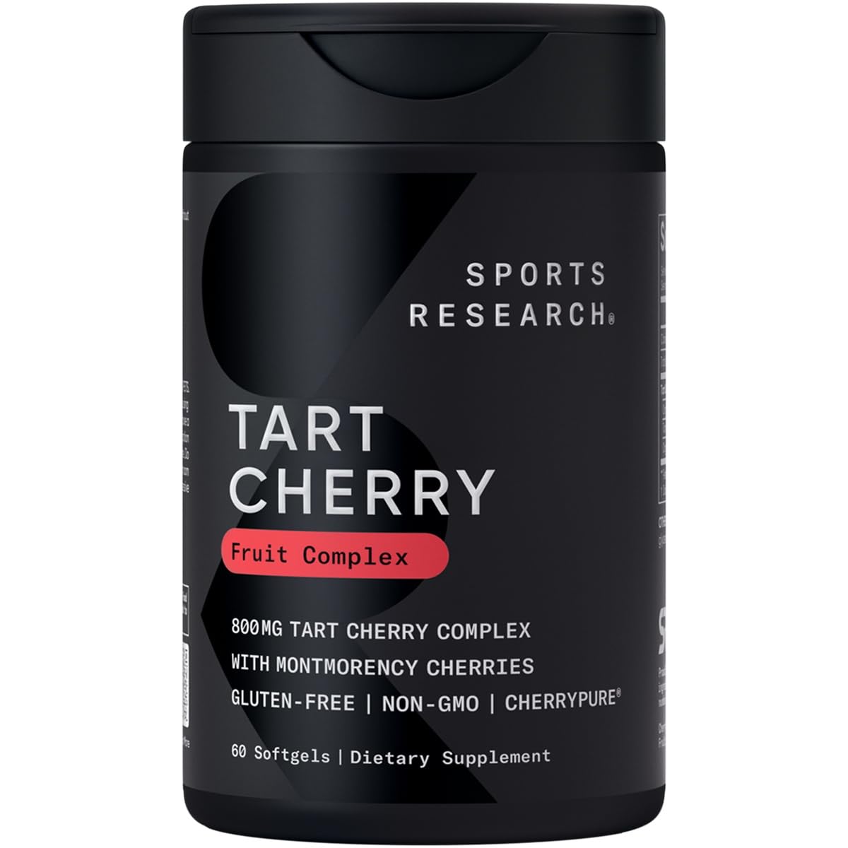 Sports Research Tart Cherry Capsules - Made from Montmorency Tart Cherries - Non-GMO & Gluten Free - 60 Liquid Softgels - dailyvitalstore