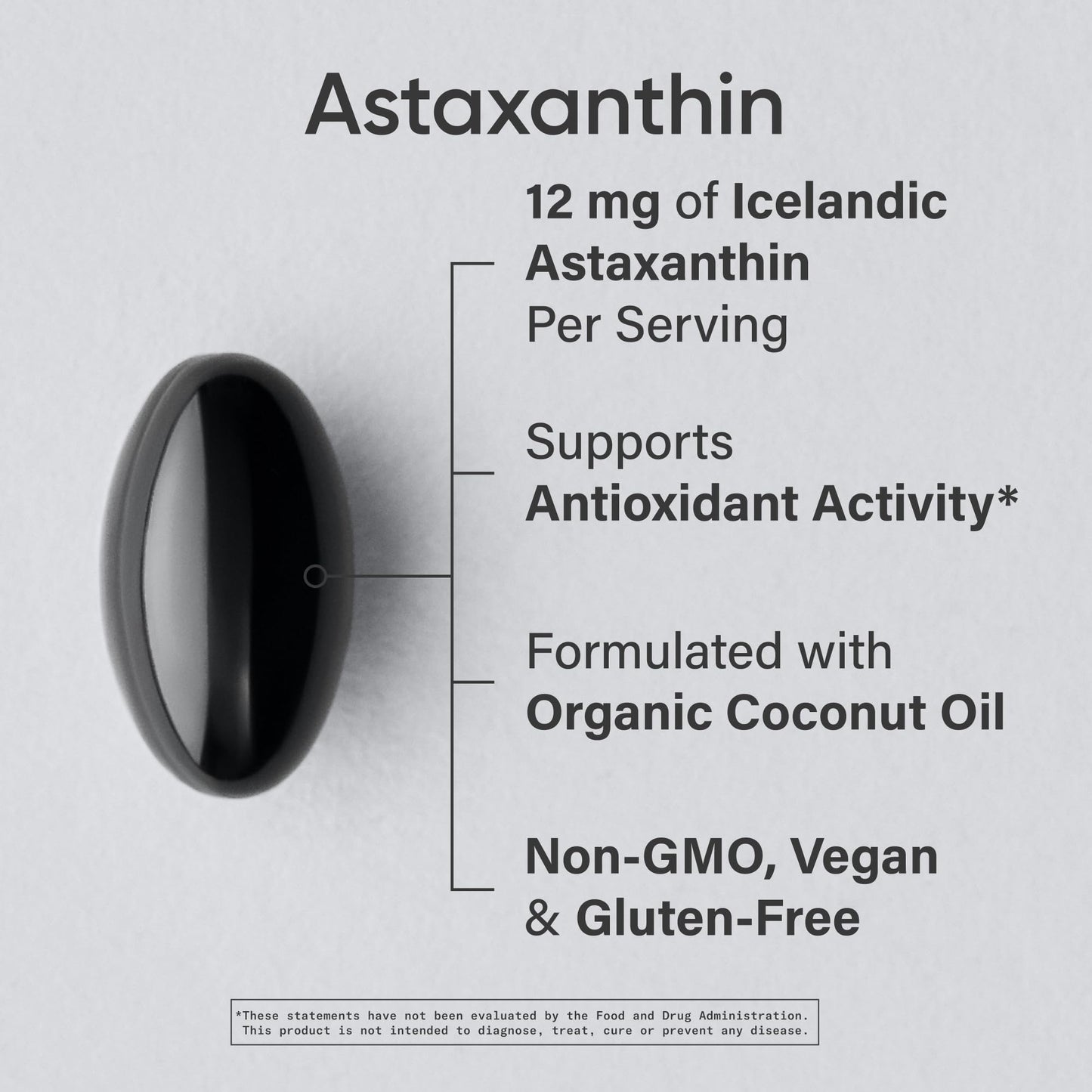 Sports Research Triple Strength Vegan Astaxanthin Supplement from Algae - Plant Based Softgels for Antioxidant Activity, Skin & Eye Health - Non-GMO Verified, Made with Coconut Oil - 12mg, 60 Count - dailyvitalstore