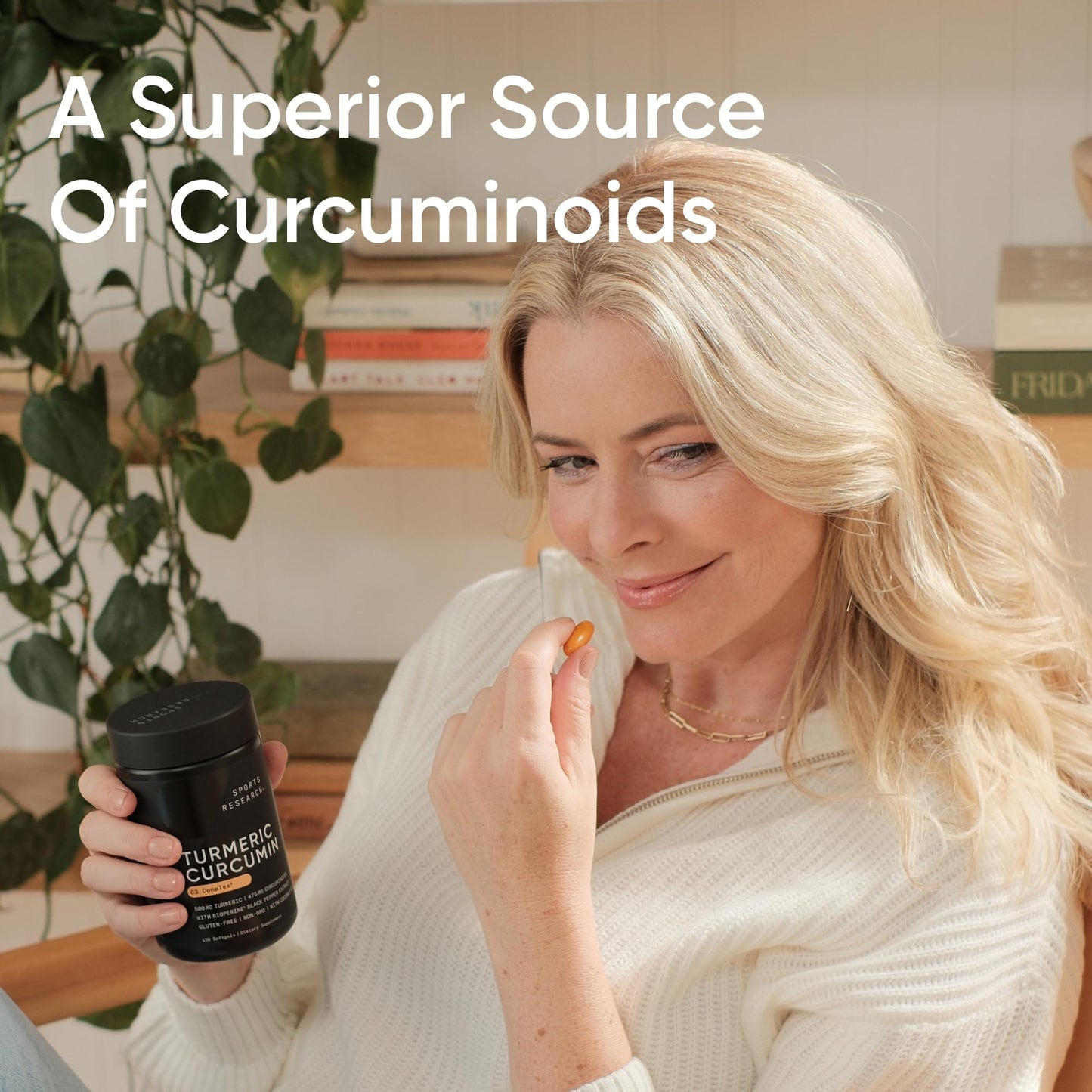 Sports Research® Turmeric Curcumin C3 Complex® w/BioPerine Black Pepper Extract & Organic Coconut Oil - Standardized 95% Curcuminoids · Non-GMO · Gluten Free - 120 Count Softgels - dailyvitalstore